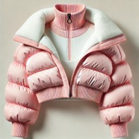 BlushCore Cropped Puffer Jacket